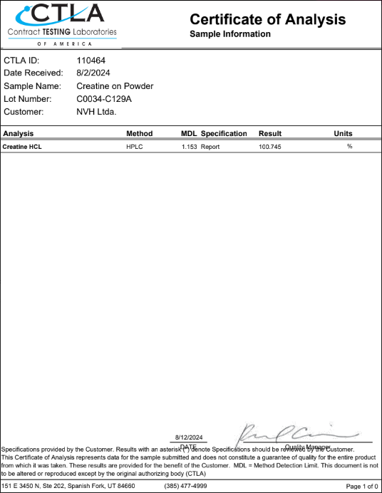 Creatine 100% Pure Monohydrate 60 svs -Foodtech