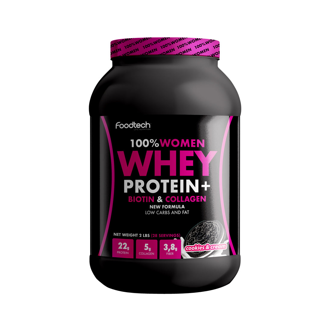 100% Women Whey 2lbs Cookies and Cream - Foodtech