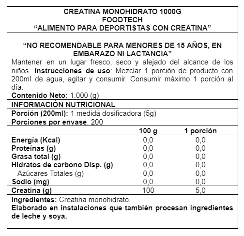 Pack creatina 1kg + 150 gomitas + Shaker - Foodtech