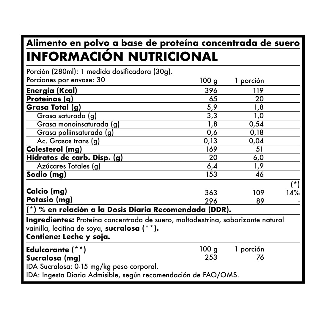 100% Amino Whey Protein 2lbs Vainilla - Foodtech