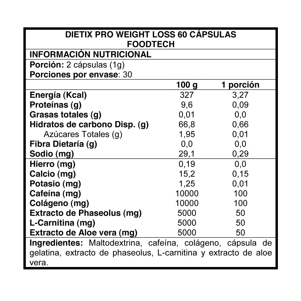 Dietix Pro 60 cápsulas - Foodtech