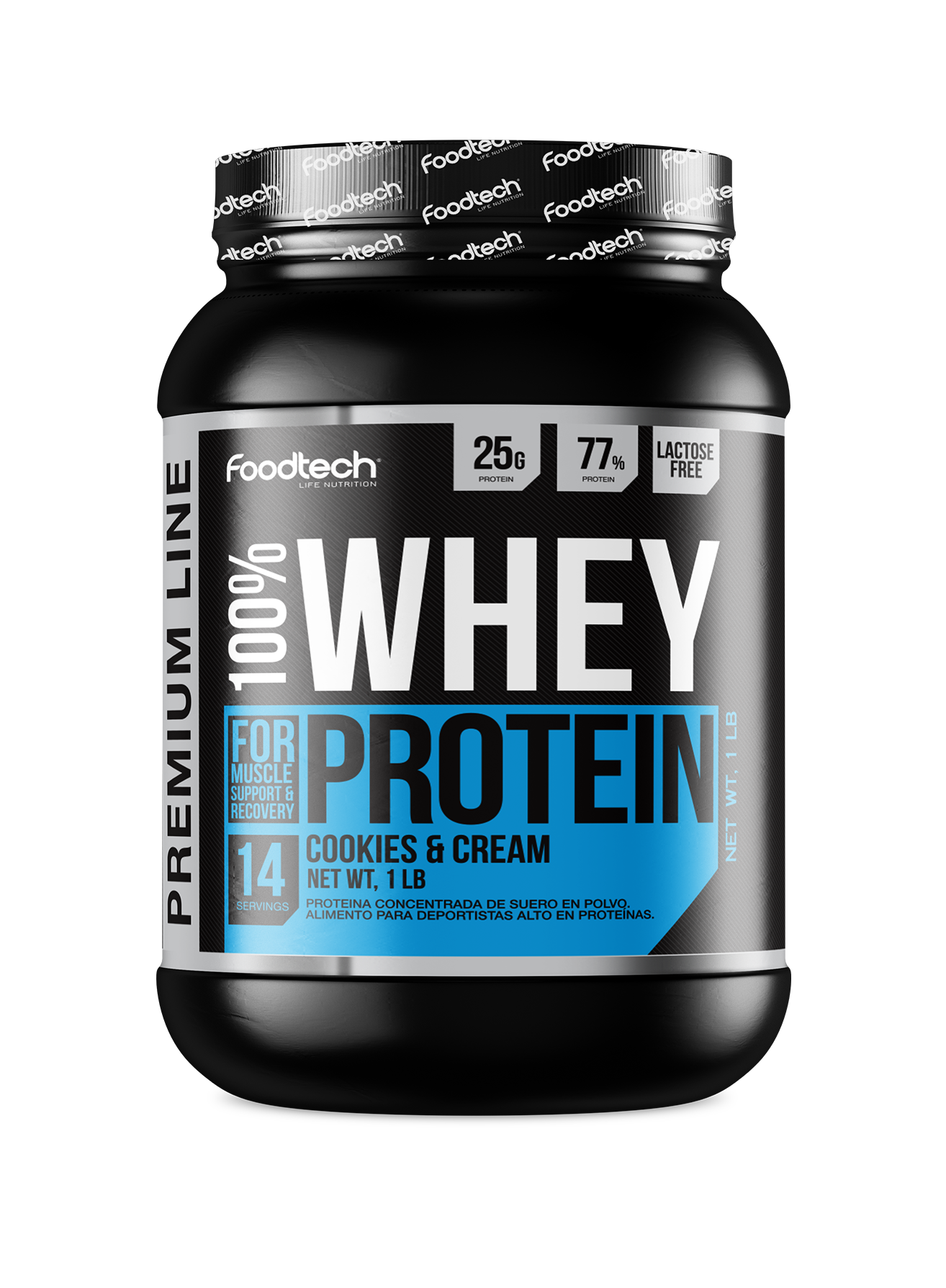 100% Whey Protein Premium Line 1lbs Cookies - Foodtech