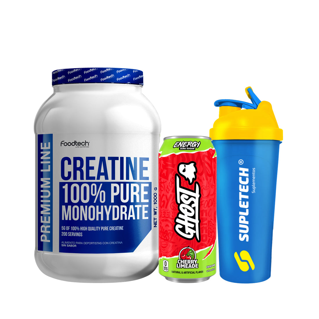 Pack creatina Foodtech 1 kg producto