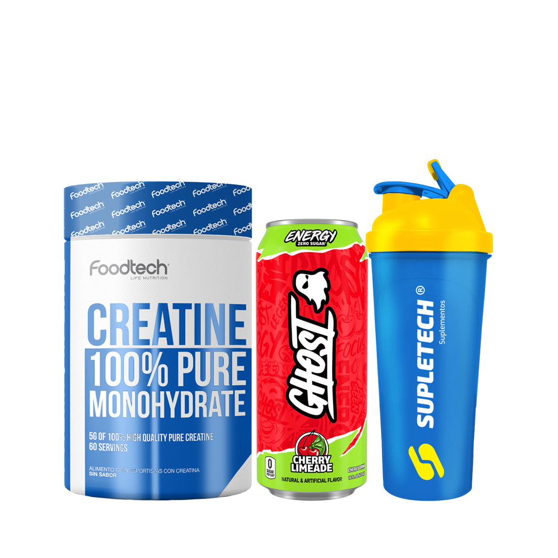 Pack 100% Creatina Foodtech producto