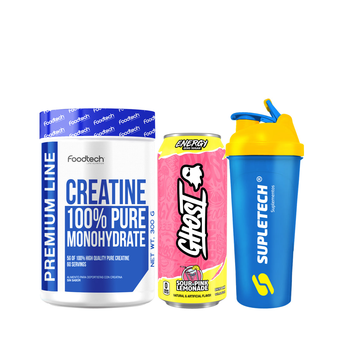 Pack 100% Creatina Foodtech
