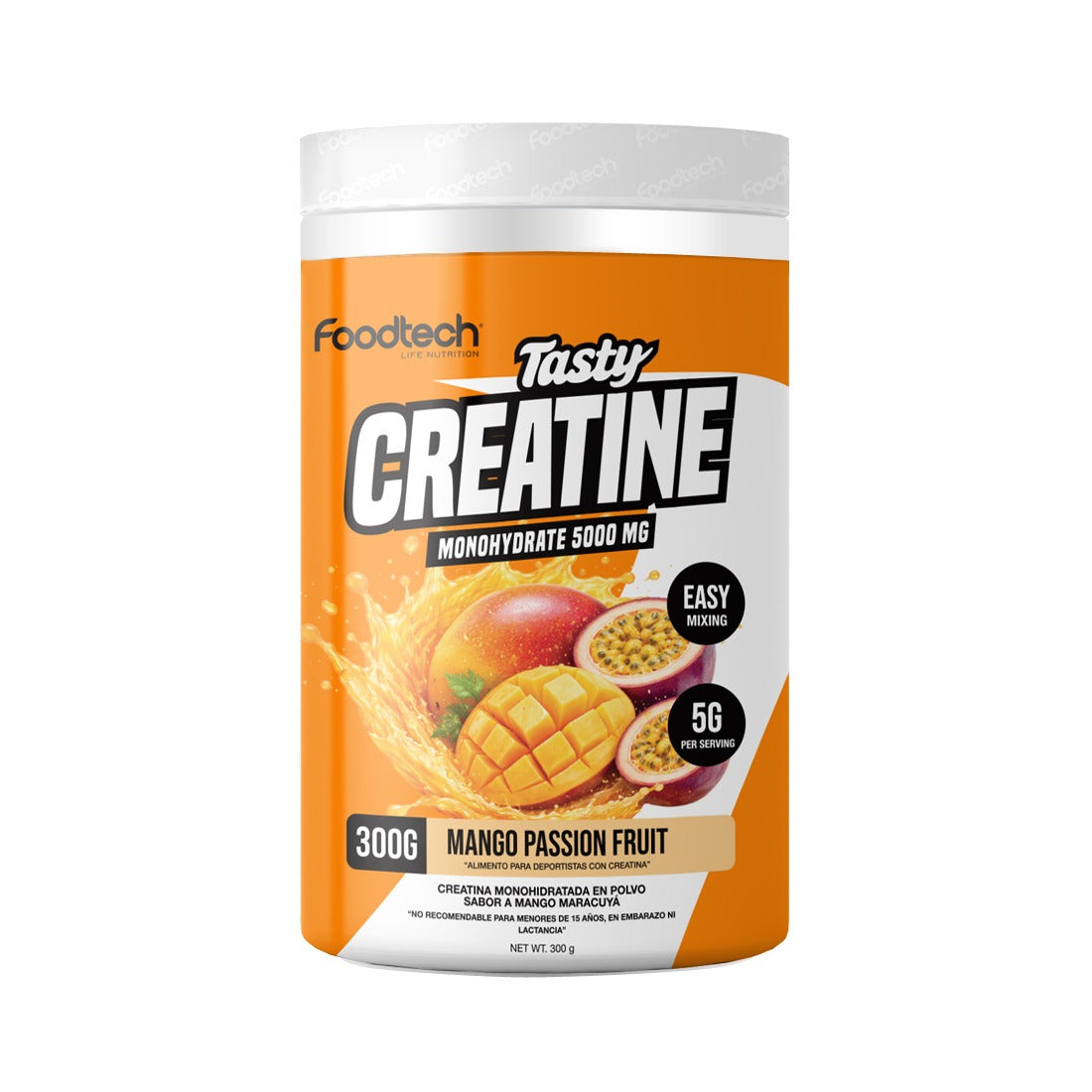 Tasty Creatine Monohydrate 300gr Mango Passion - Foodtech