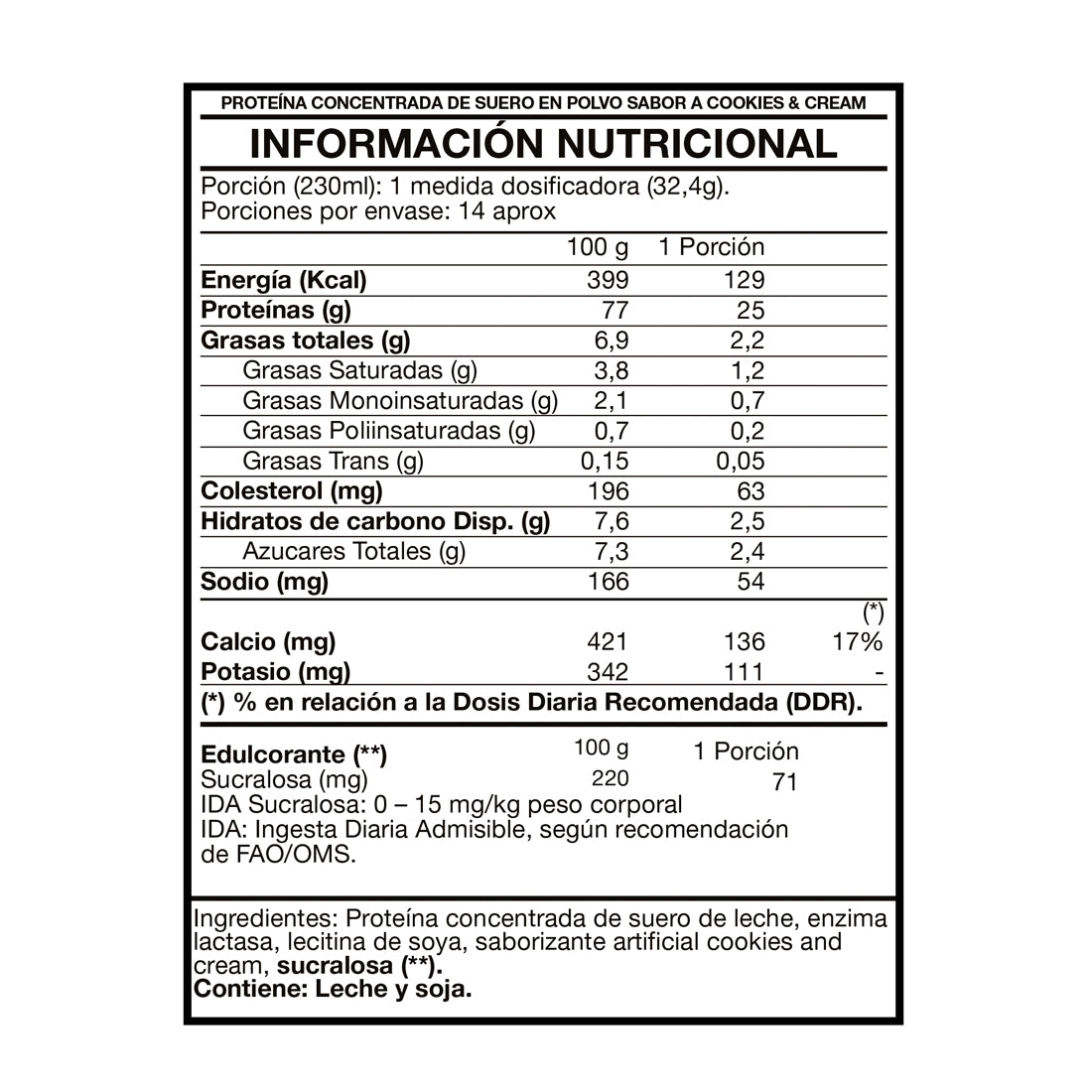 100% Whey Protein Premium Line 1lbs Cookies - Foodtech
