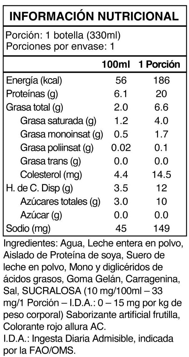 Protein Shake 330ml Strawberry - Foodtech