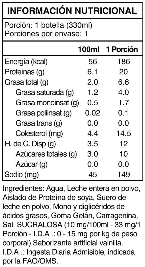 Protein Shake 330ml Vainilla - Foodtech
