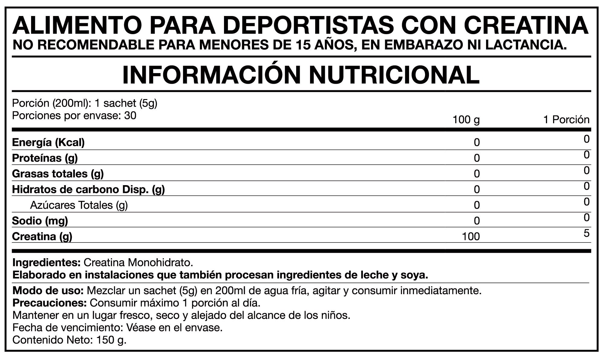 Creatine 100% Pure Monohydrate 30 Sachet - Foodtech