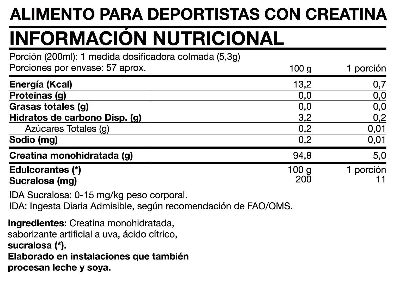 Tasty Creatine Monohydrate 300gr Grapes Bubble - Foodtech