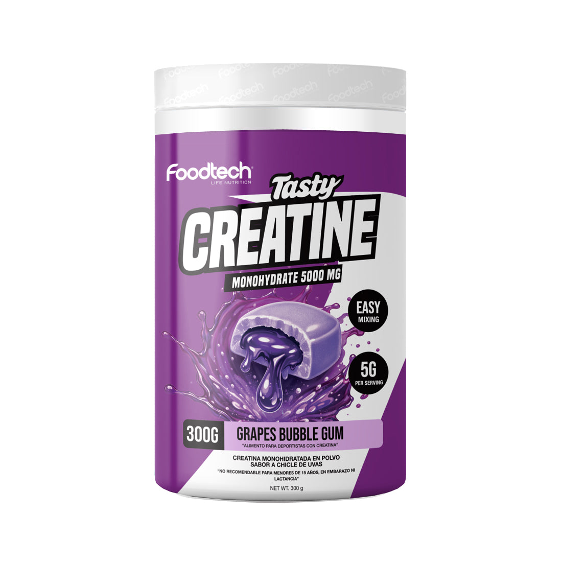 Tasty Creatine Monohydrate 300gr Grapes Bubble