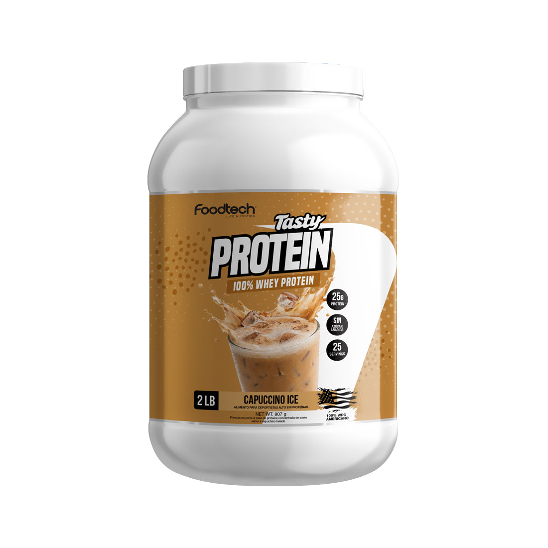Tasty Protein 100% Whey 2lbs Capuccino - Foodtech