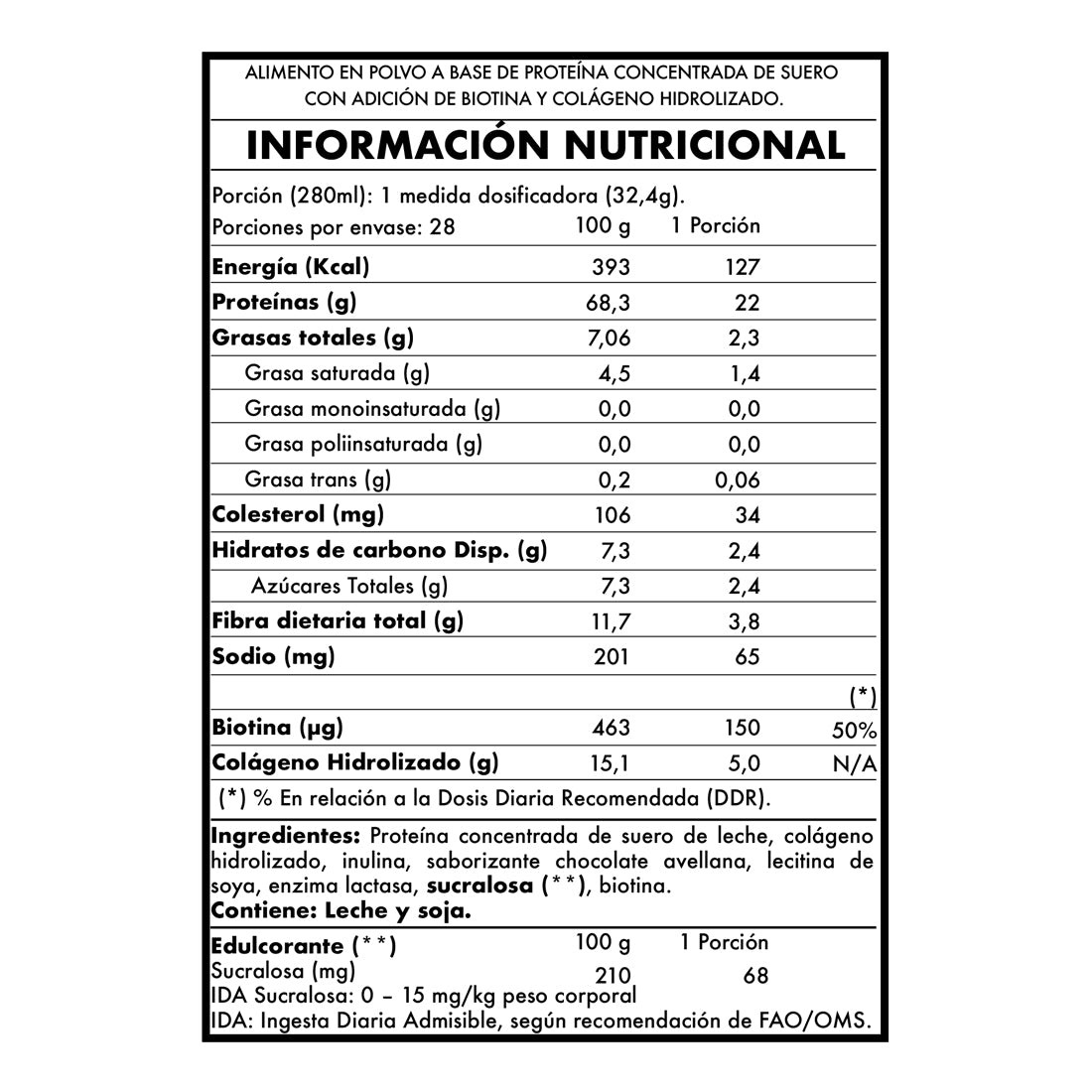 100% Women Whey 2lbs Chocolate Avellana - Foodtech