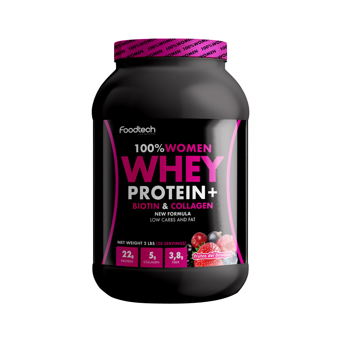 100% Women Whey 2lbs Frutos del Bosque - Foodtech